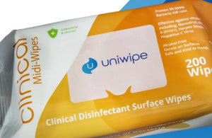 Uniwipe Clinical Sanitising Wipes - 200 Pack