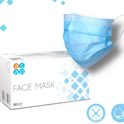 Surgical Face Mask - 50 Pack